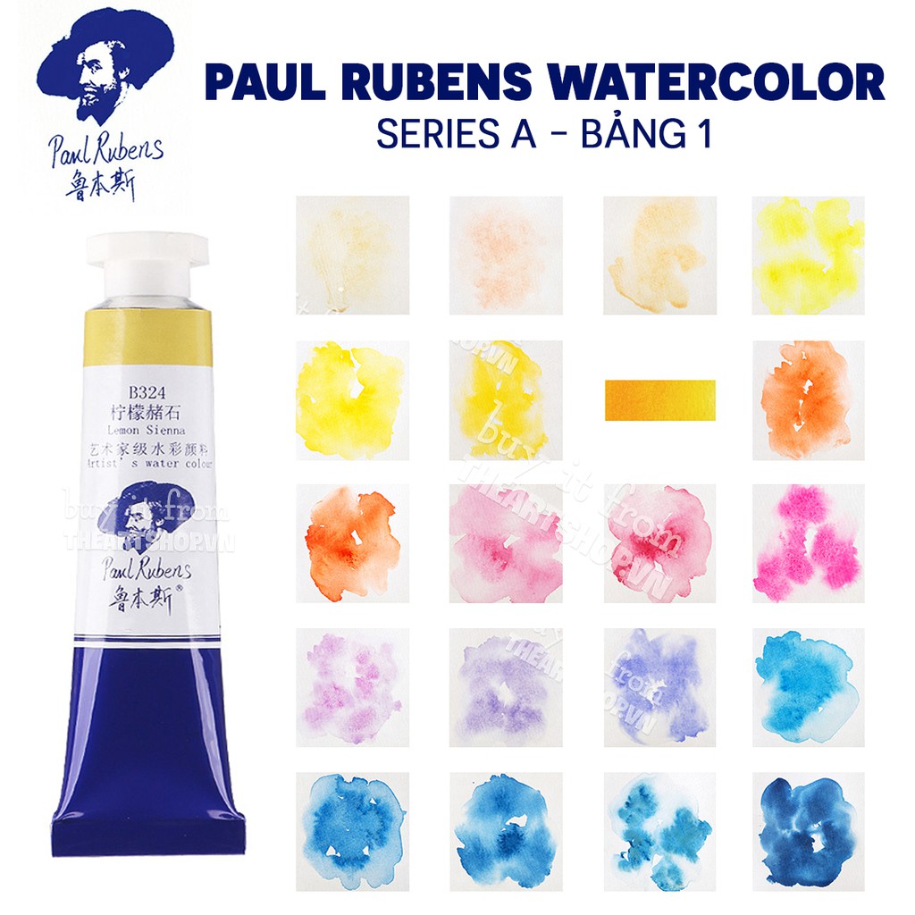 (P1) Màu nước PAUL RUBENS dạng tuýp 18ml (Bán lẻ) - SERIES A