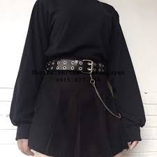 Thắt lưng kèm chain hot trend ( Belt Chain Ulzzang hàng lỗ to )