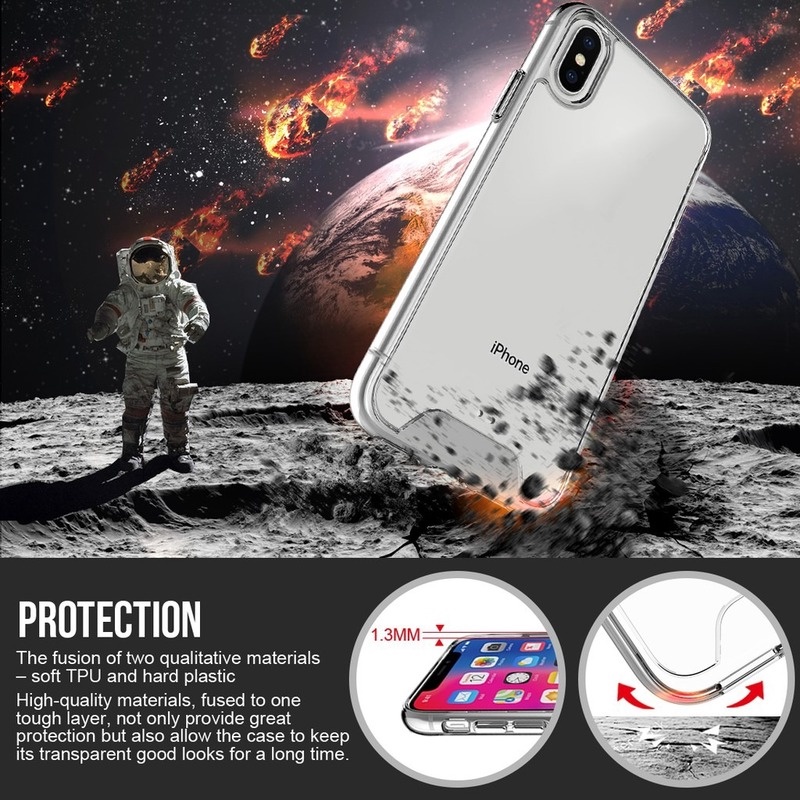 Ốp điện thoại cứng trong suốt mạ điện kiểu không gian thích hợp cho IPhone 6 6S 7 8 Plus X XS 11 12 13 Pro Max
