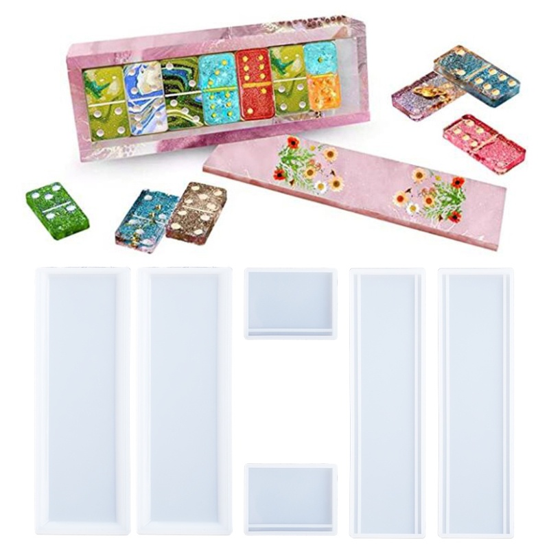 Khuôn Làm Trang Sức Quân Bài Domino Bằng Nhựa Resin Độc Đáo DIY