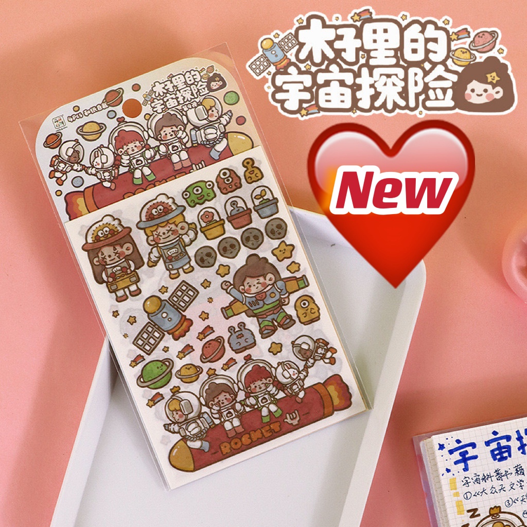 1 Gói  Muzili series Phim Hoạt Hình Dán Trang Trí DIY