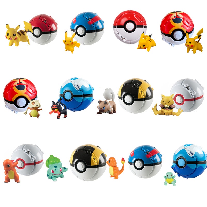 Mô Hình Đồ Chơi Nhân Vật Pokemon Bỏ Túi 12 Kiểu
