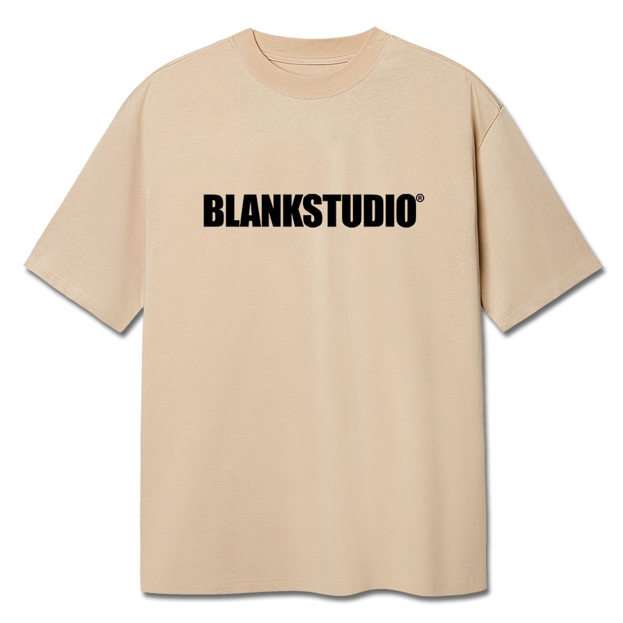 BLANK | Áo Thun BLANKSTUDIO Tay Lỡ Unisex - Đen/Trắng/TAN Cổ Tròn