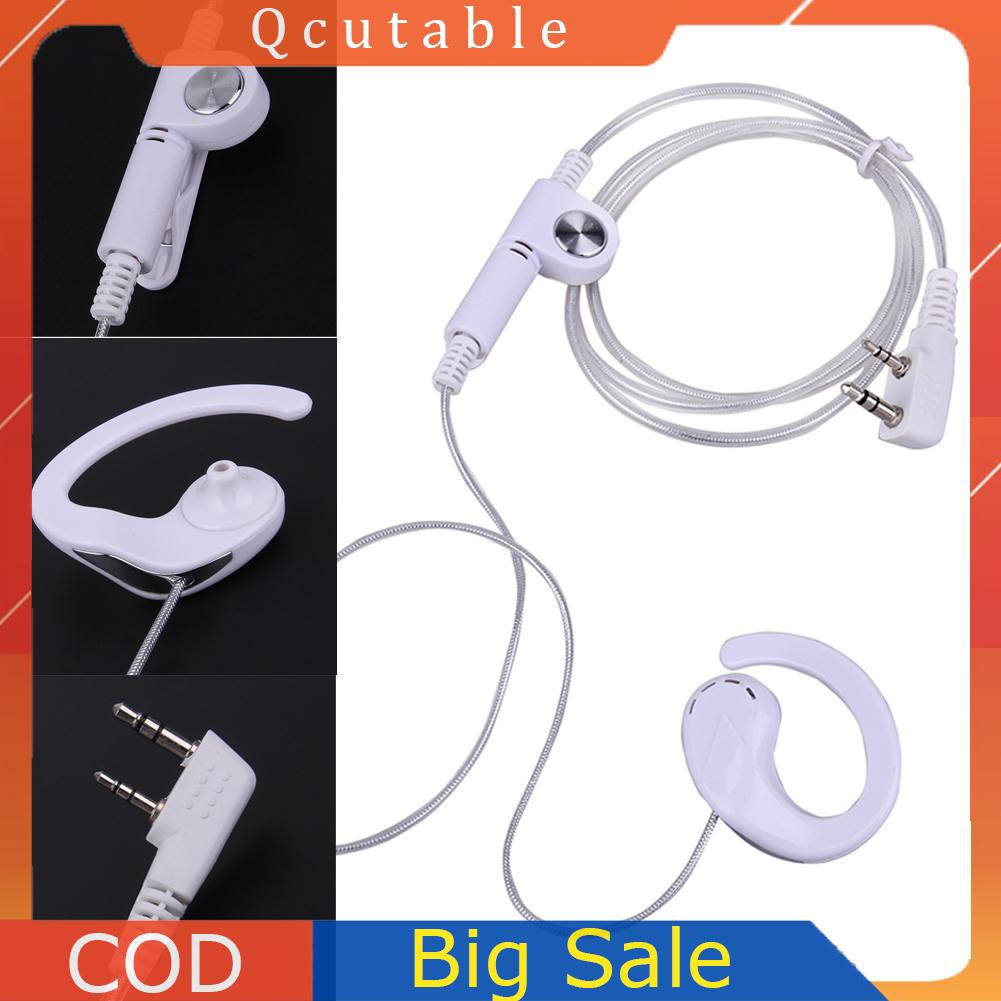 Tai nghe mic gắn tai PTT cổng cắm 2 chân cho BAOFENG KENWOOD Retevis HYT Radio
