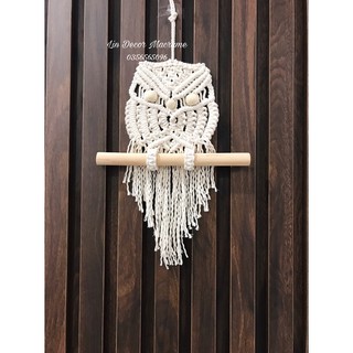 [Giá Ưu Đãi] Macrame Cú Trang Trí Tường LT13