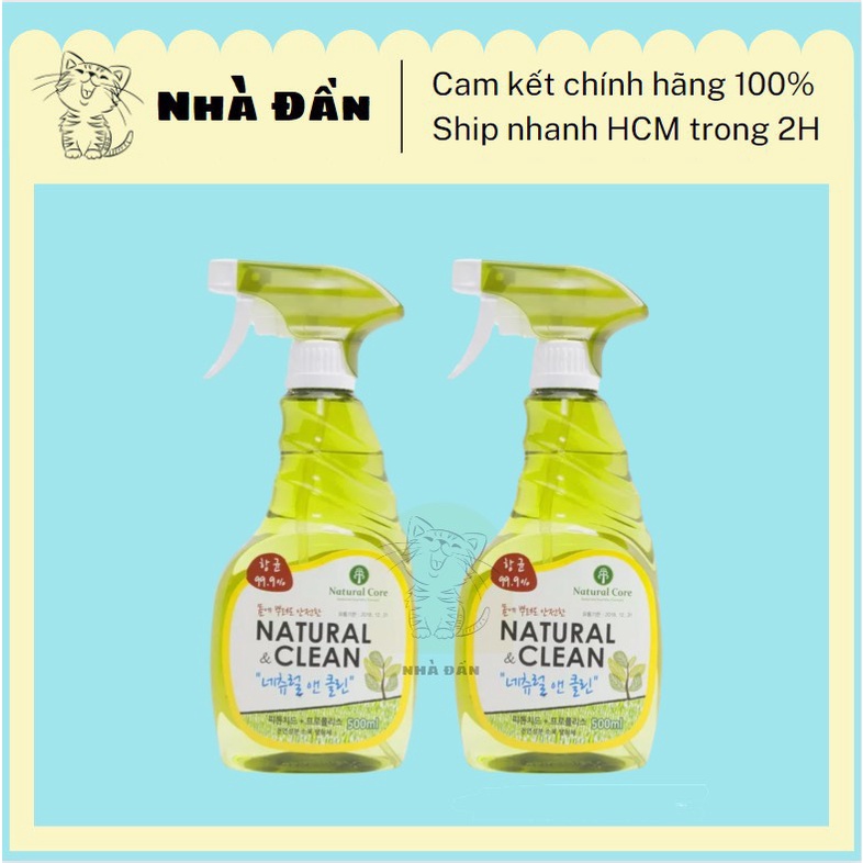 XỊT KHỬ MÙI NƯỚC TIỂU CHÓ MÈO NATURAL & CLEAN