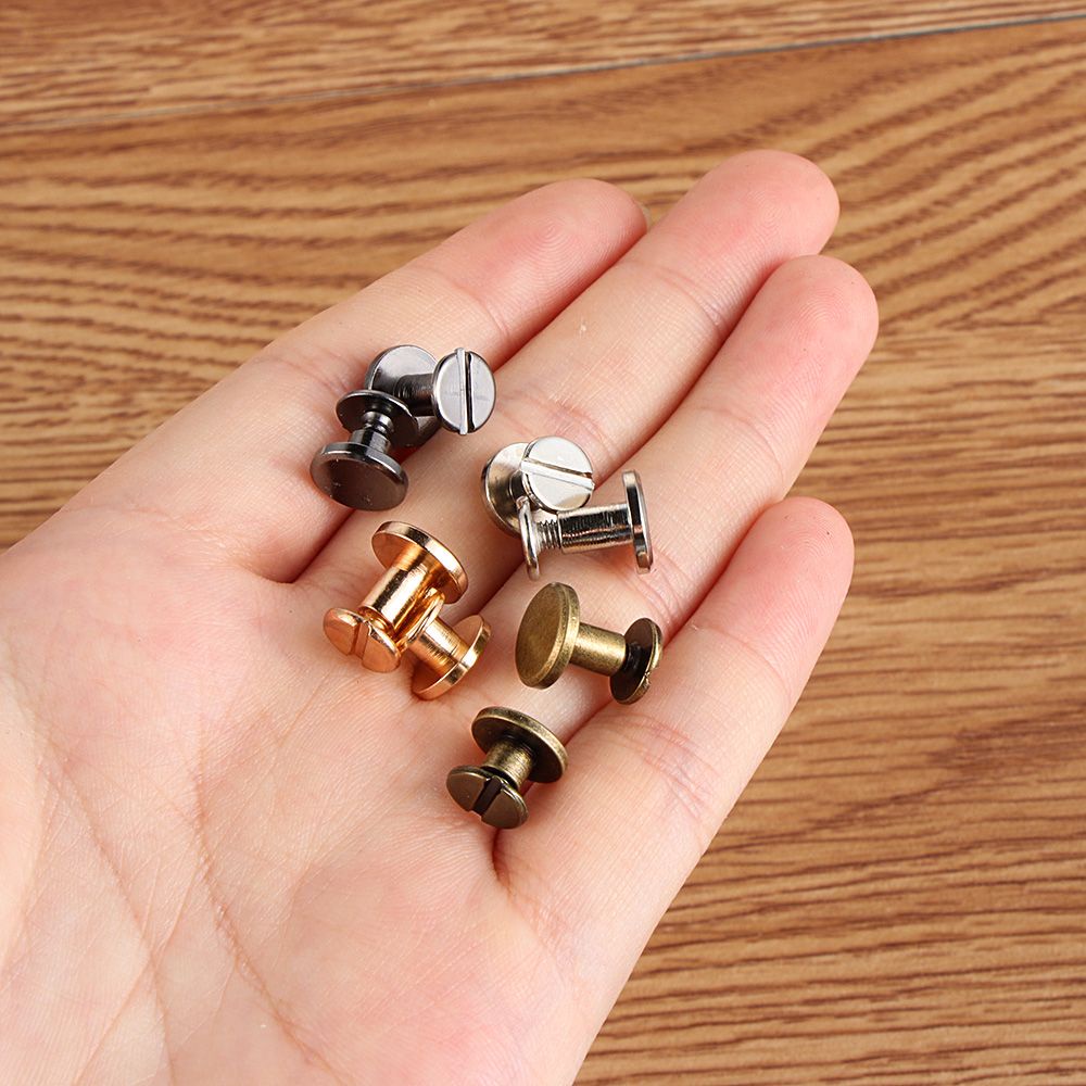Set 10 Bộ Đinh Tán Bằng Đồng Thau Nhiều Màu Dùng Trang Trí Mũ/Giày/Đồ Da DIY