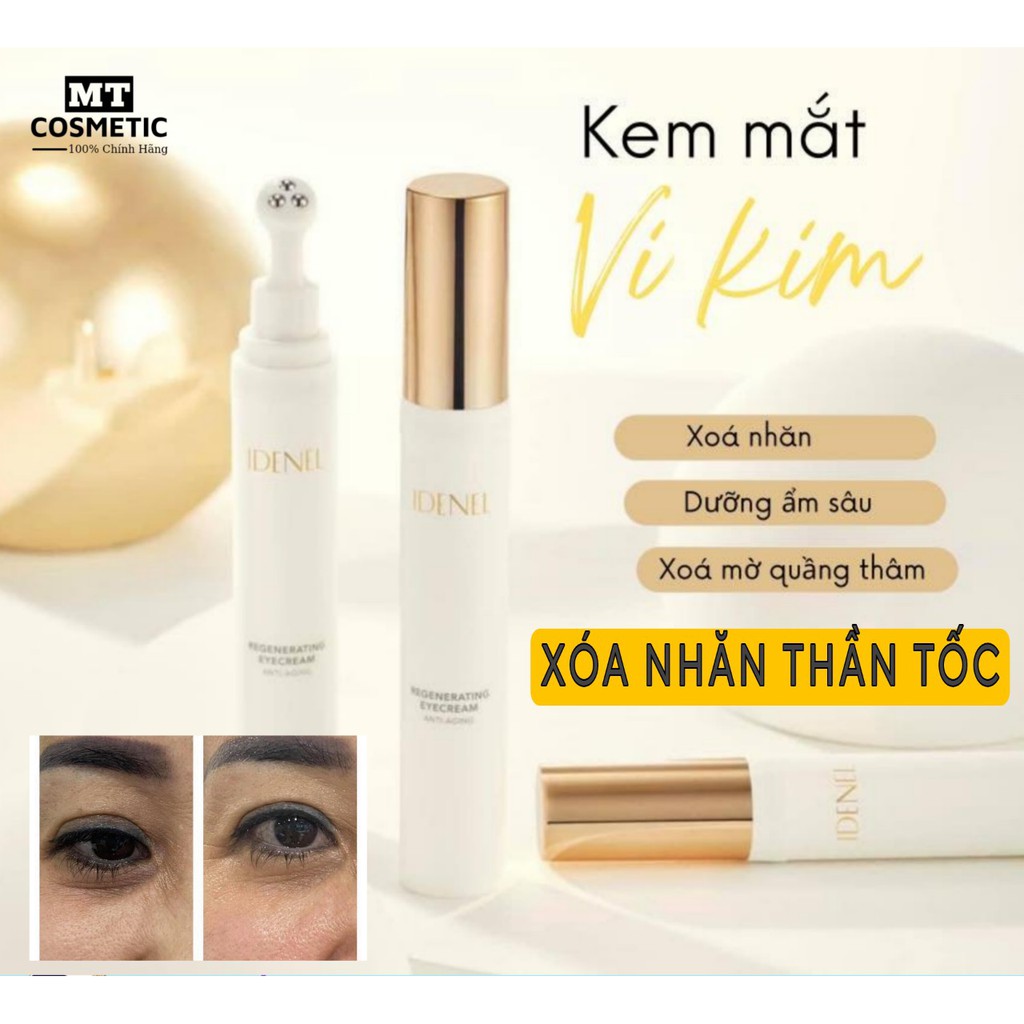 Kem mắt vi kim IDENEL 20ml - kết hợp giữa công nghệ vi kim sinh học và peptide - xóa nhăn tGiảm quầng thâm, bọng mắt