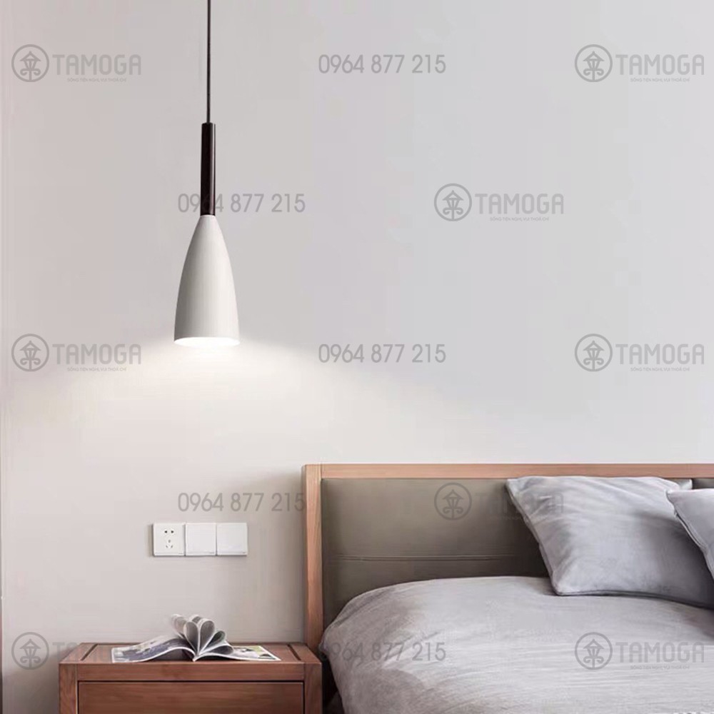 Bộ đèn thả 3 bàn ăn hiện đại chuôi gỗ DT 7582 + Tặng kèm bóng led AS Vàng