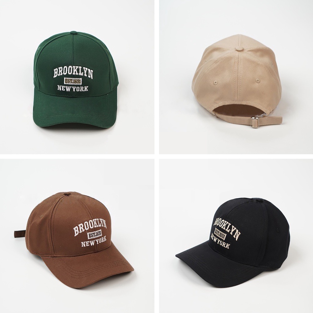Mũ lưỡi trai nam nữ thêu chữ BROOKLYN - MT09- Nón phong cách Ulzzang form UNISEX