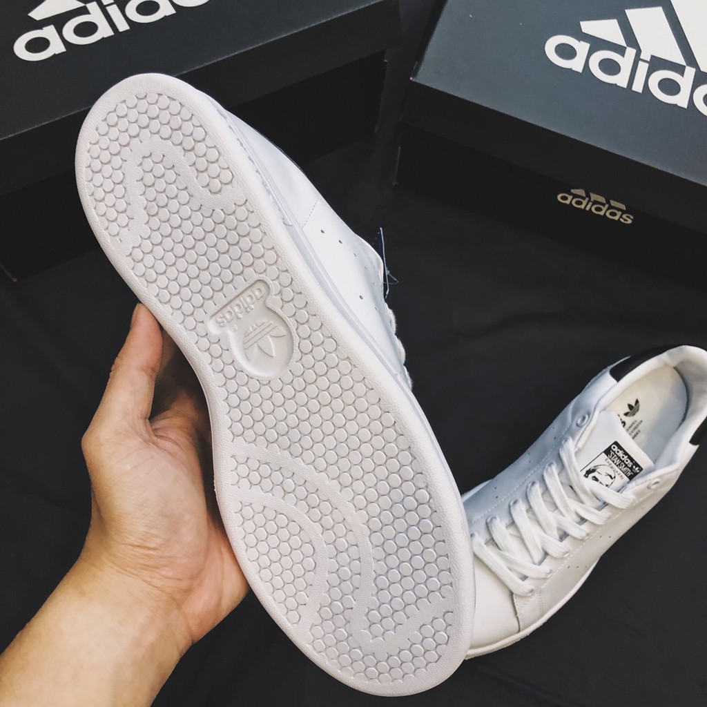 Giày nam nữ Stan Smith trắng gót đen nhẹ êm bền thời trang cao cấp
