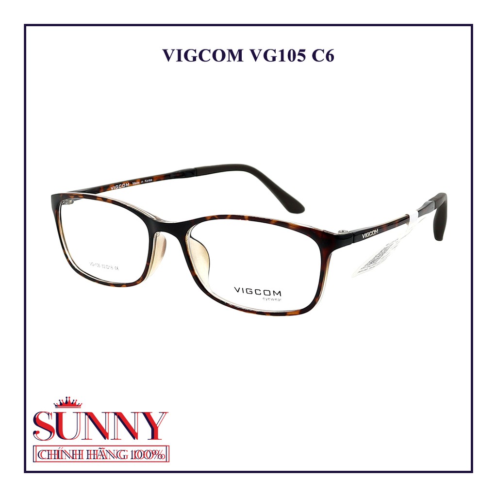 Gọng kính VIGCOM VG105 - mắt kính chính hãng, bảo hành toàn quốc