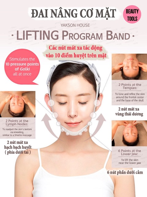 Golki band - nâng cơ V line thon gọn mặt <tặng thêm 1 bộ nút massage thay thế>