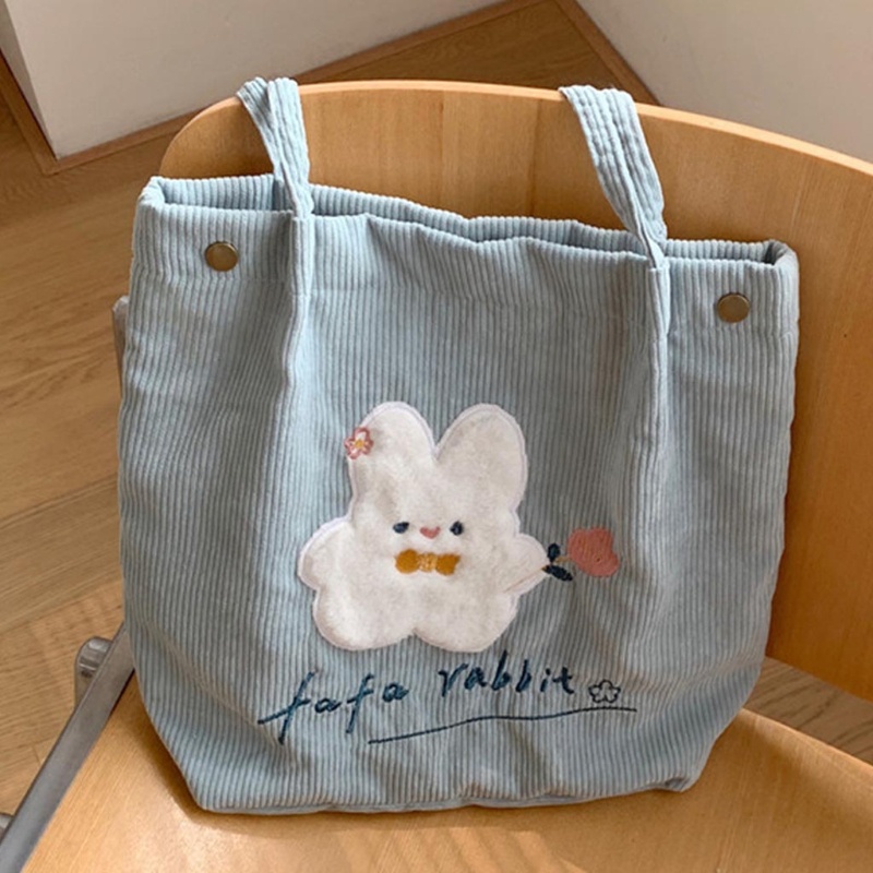 Túi Xách Đeo Vai Vải Nhung Kẻ Cỡ Lớn Phong Cách Cổ Điển