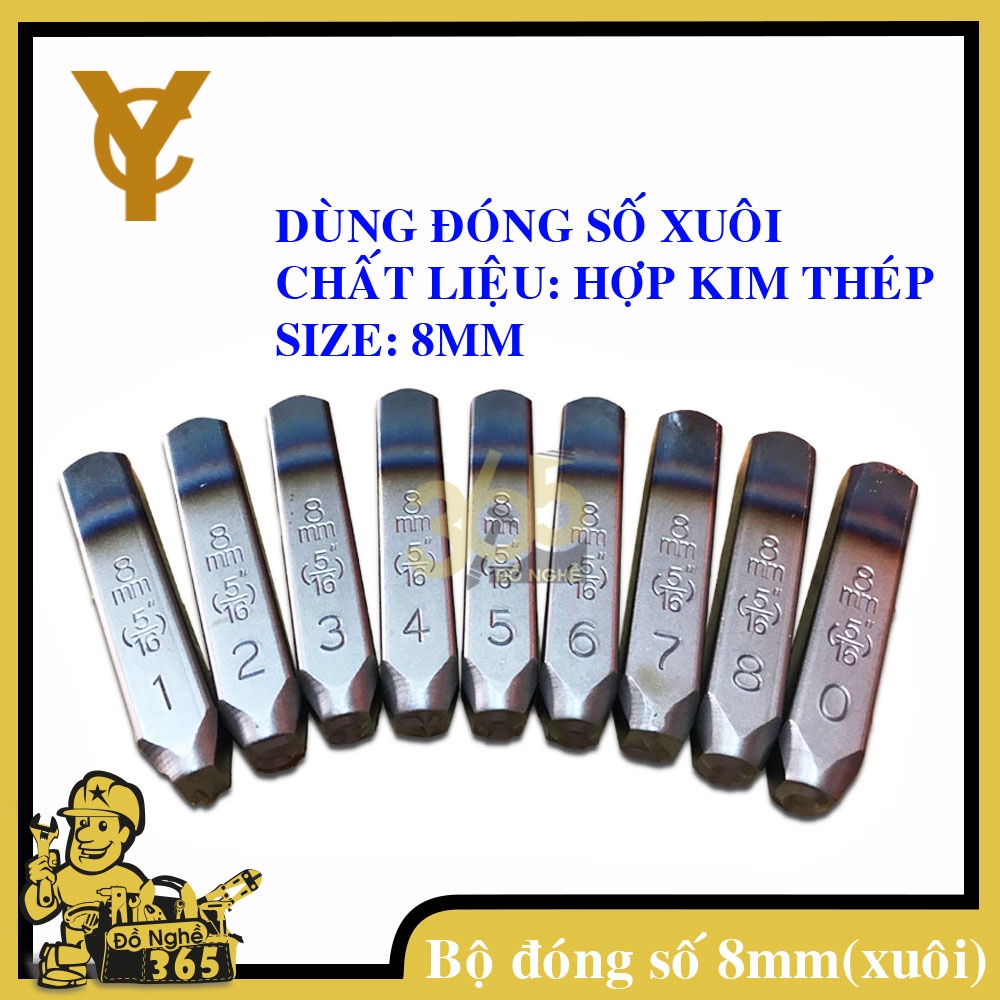 Bộ đóng số xuôi 6mm,8mm,10mm,12mm - YC