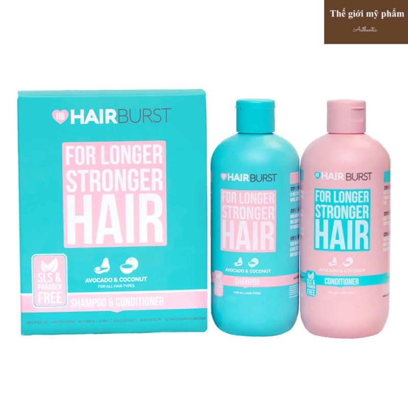 ( CHÍNH HÃNG ) Bộ Dầu Gội Xả HairBurst For Longer Stronger Hair Shampoo & Conditioner