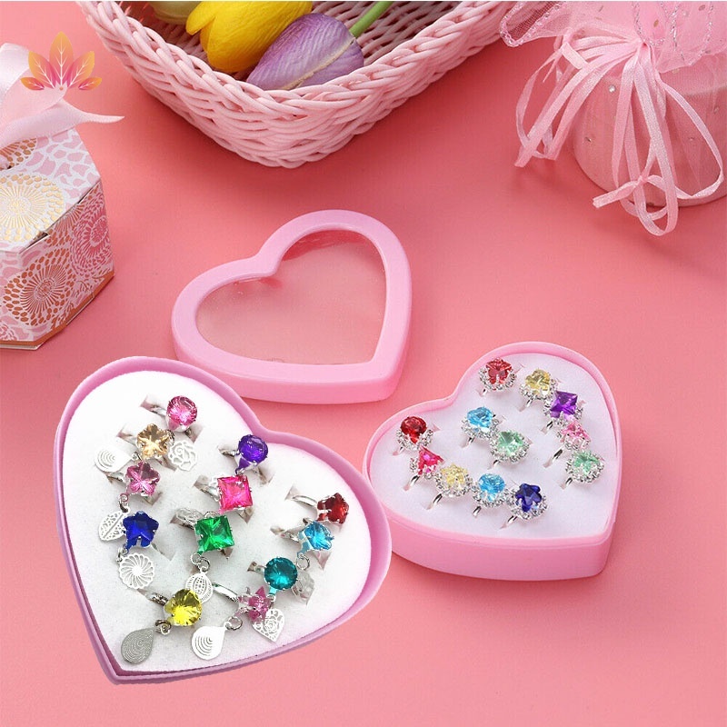 Set 12 Nhẫn Hoạt Hình + Hộp Trưng Bày Jp5