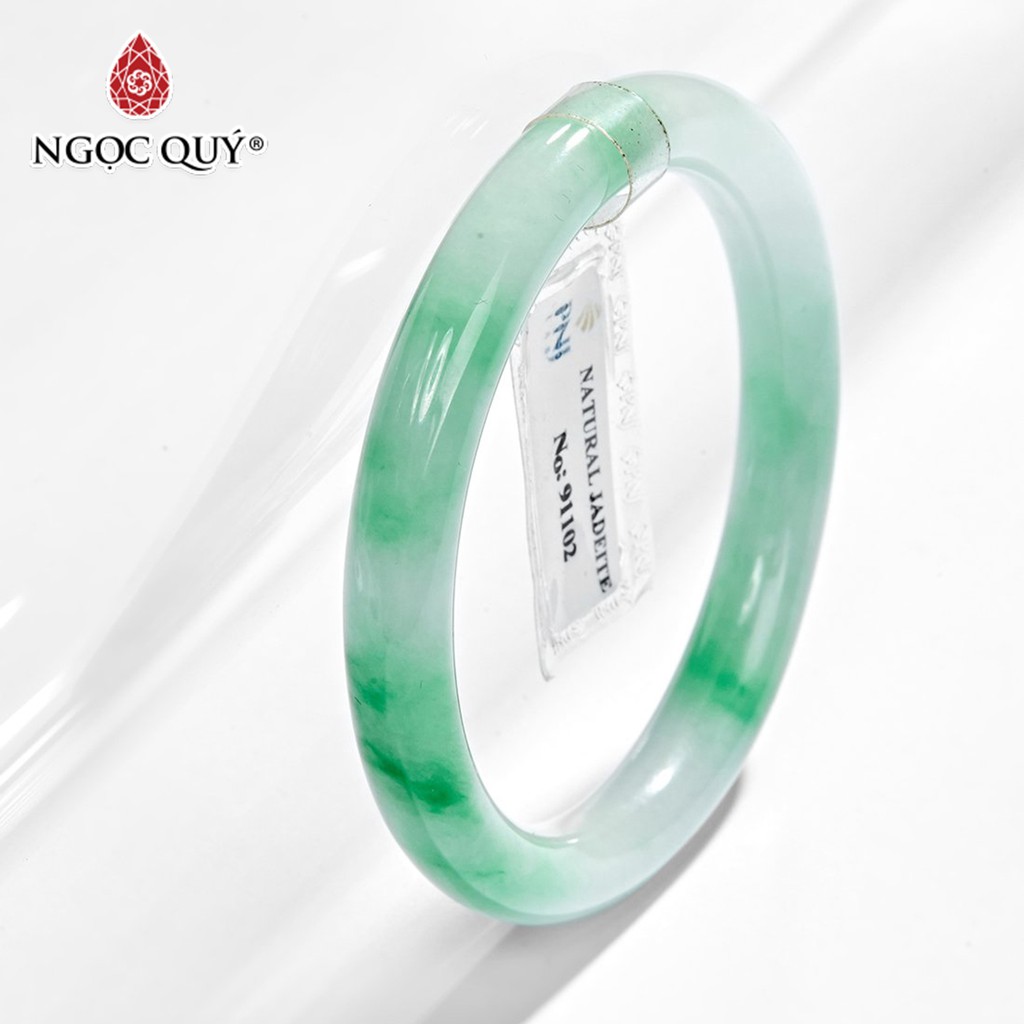Vòng tay liền khối cẩm thạch AAA - jadetie Mệnh Hỏa , Mộc - Ngọc Quý