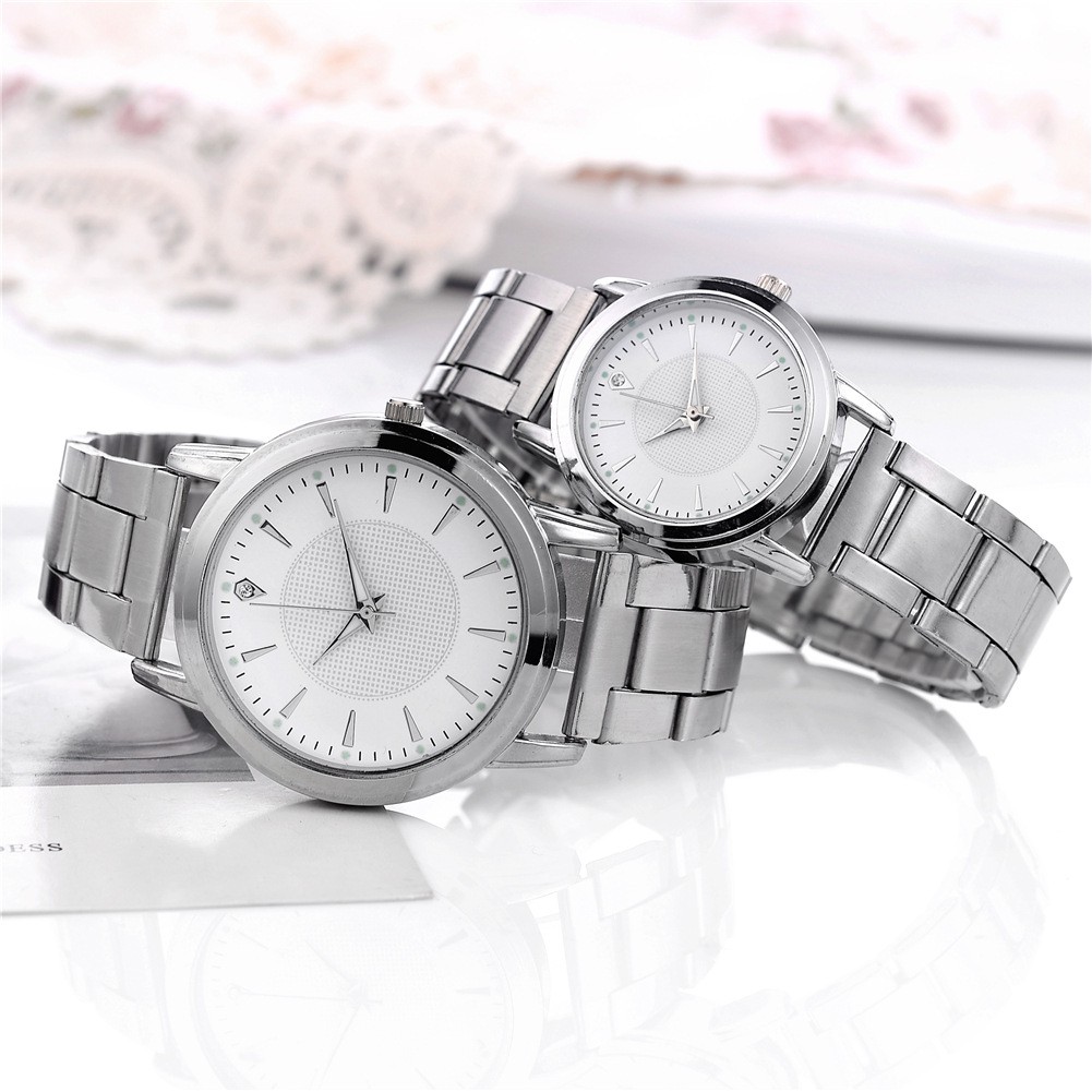 Đồng hồ cặp đôi nam nữ chính hãng D-ZINER DHD01 dây thép sang trọng giá rẻ - LINDO