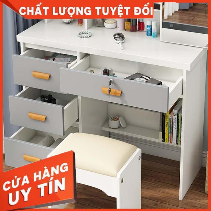 ( Hàng Nhập Khẩu) Bàn phấn hiện đại, bàn trang điểm phong cách Hàn Quốc kèm tủ đựng đồ BAH031