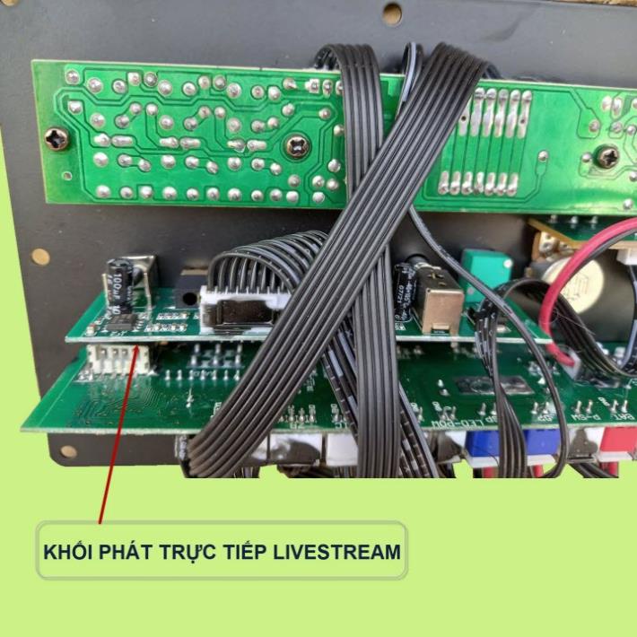 Mạch loa kéo Livestream 2 kênh riêng biệt 2 IC HY8110B 60W + 60W DSP lập trình chống hú có nguồn xung 220V