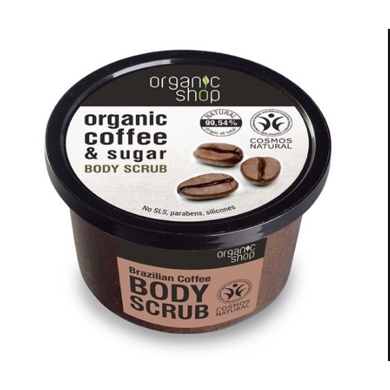 Tẩy Tế Bào Chết Toàn Thân Organic Organic Coffee &amp; Sugar Body Scrub 250ml HandMade