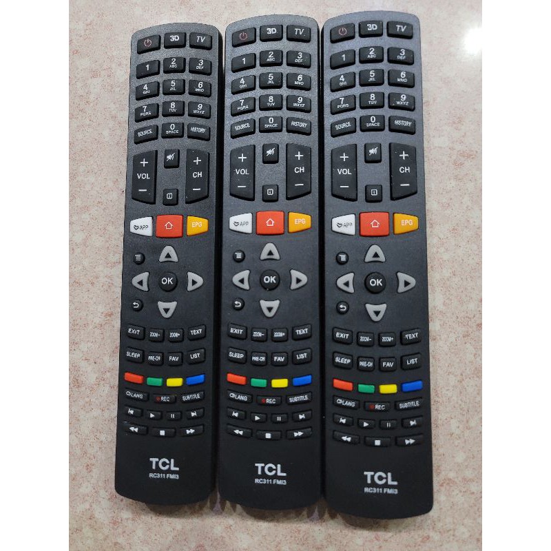 remote tivi TCL 311 FMI3, điều khiển tivi TCL.