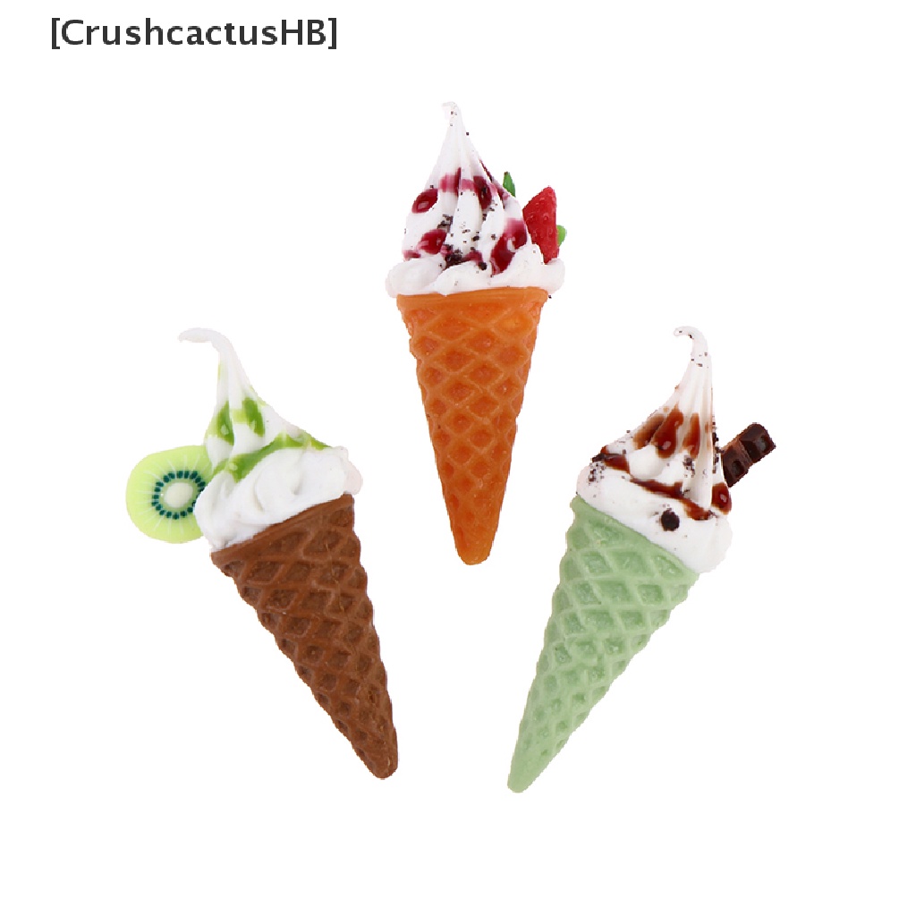 [CrushcactusHB] DollHouse food and play scene miniature toy model simulation ice cream Mini cone Hot Sell