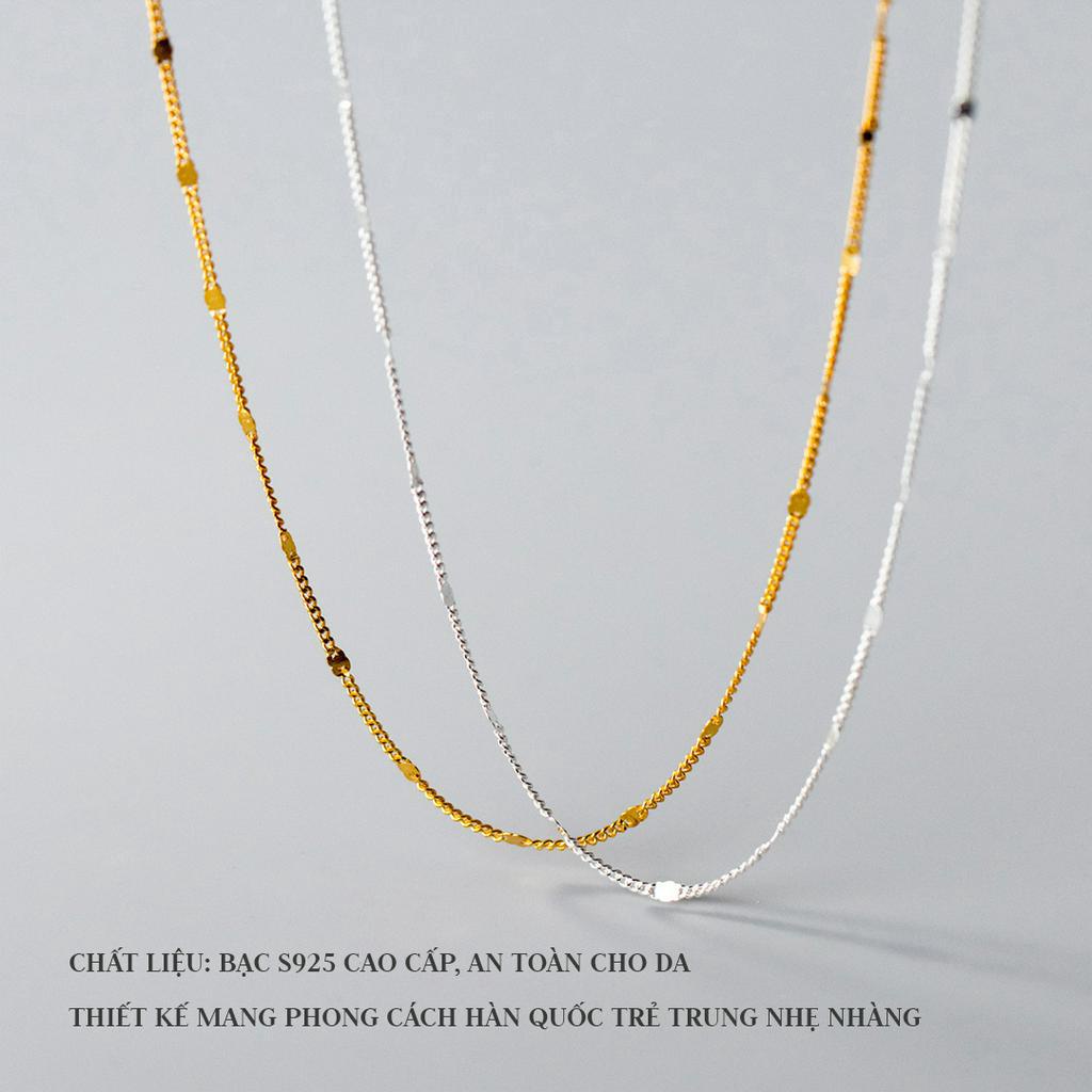 Dây chuyền bạc nữ s925 thiết kế mảnh tinh tế - DC2836 - Bảo Ngọc Jewelry