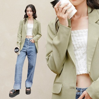 BLEUBIRD Áo khoác blazer vải sợi cotton BASIC BLAZER