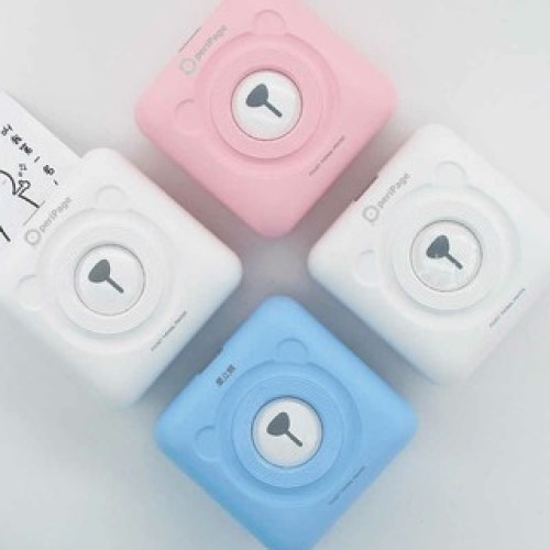 Máy in tem nhãn dán, máy in nhiệt mini Peripage A6- tặng 5 cuộn giấy các loại