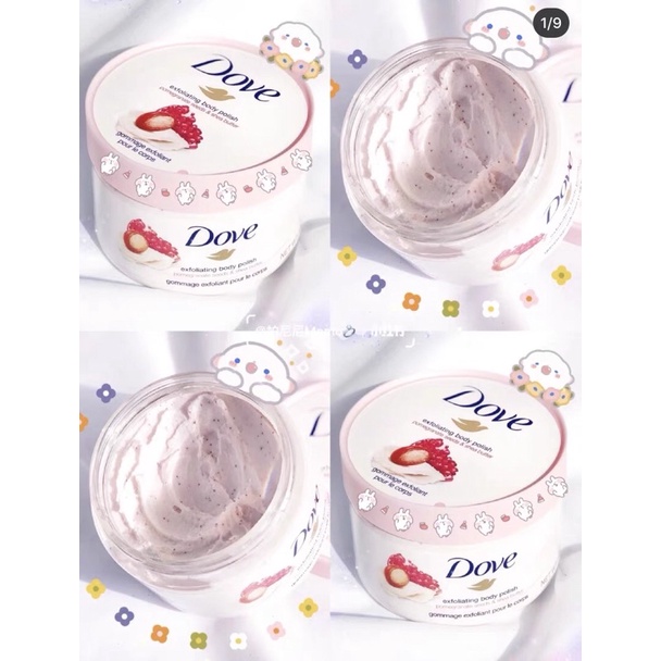 Tẩy Da Chết Toàn Thân DOVE Exfoliating Body Polish các hương