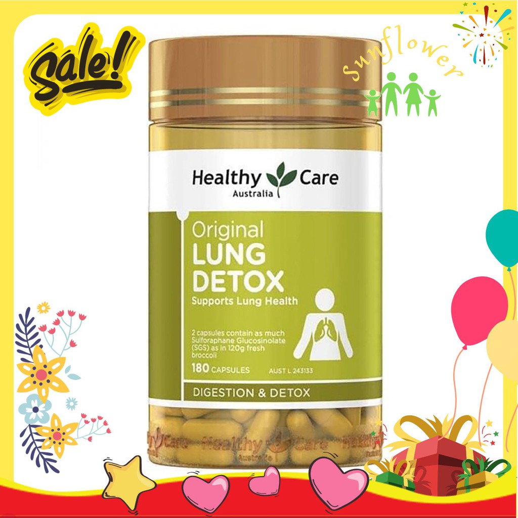 Viên uống thải độc phổi Lung Detox của Healthy Care - 180 viên