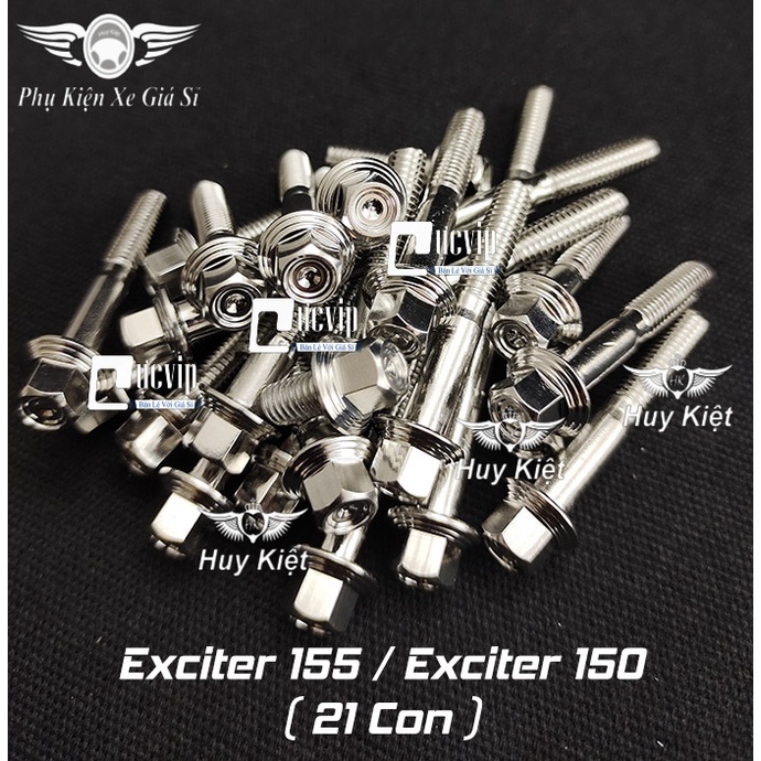 Bộ Ốc Lốc Máy Salaya PHAY THÁI Inox 304 Cho Exciter 155 (2022 - 2023), Exciter 150 (2015 - 2020) (21 Con) MS5207