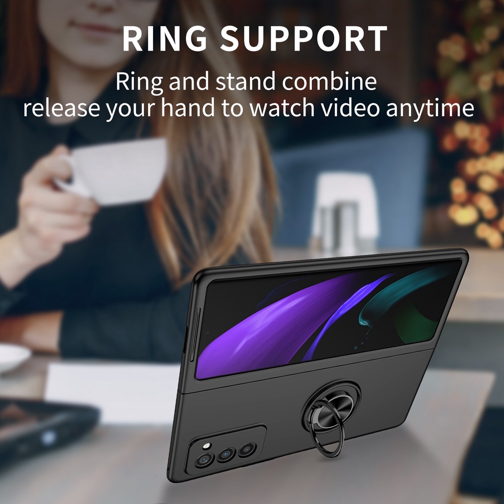Ốp điện thoại kiểu giáp chó chân đế chống trượt chống rơi cho Samsung Galaxy Z Fold 1 2 3 Flip