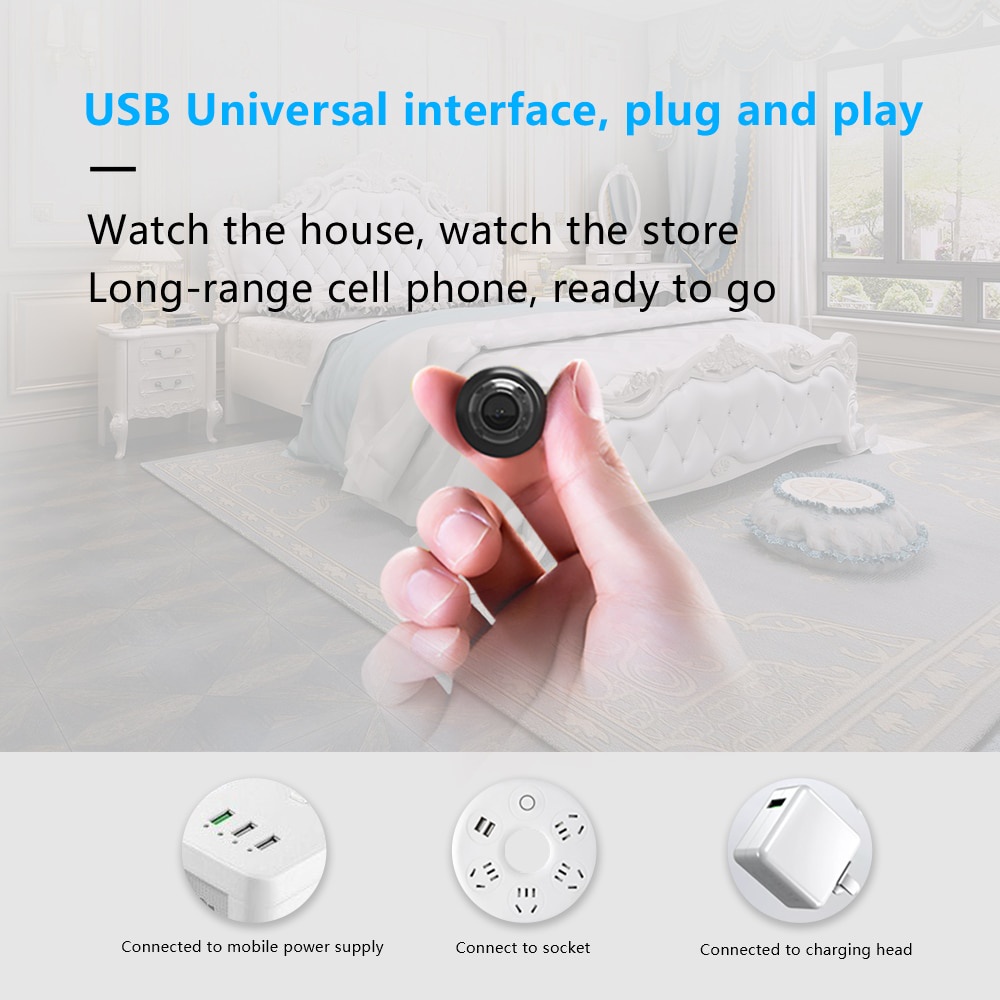 Camera mini ip wifi Thông Minh Quay Ban Đêm 360 dvr 1080p hd