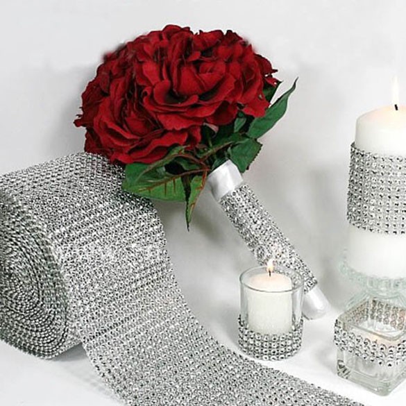 Dây ruy băng dạng dây quấn đính đá lấp lánh dành cho đám cưới