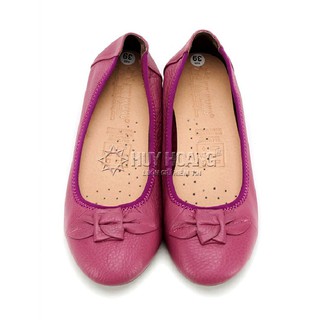 Giày nữ búp bê da bò màu tím PH7911