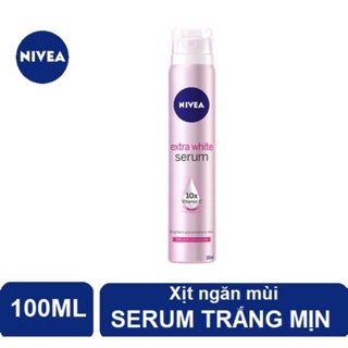 Xịt ngăn mùi Nivea Serum trắng mịn  100ml