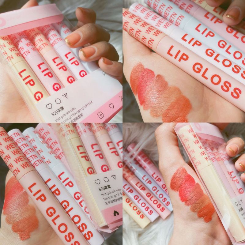 0397 A6 Set 5 Cây Son Kem Lì Wetn Lip Gloss That Girl Are Cute Lên Màu Xinh Xắn