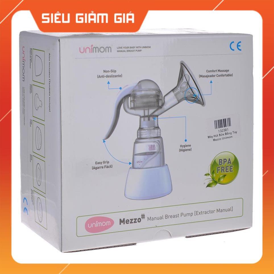 MÁY HÚT SỮA BẰNG TAY CHÍNH HÃNG UNIMOM MEZZO CÓ MASSAGE SILICONE