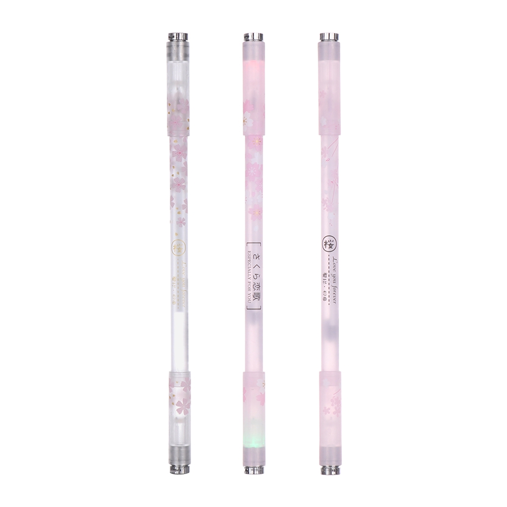 1 Bút Viết Gắn Đèn LED Dạng Xoay Tiện Dụng Cho Trường Học/Văn Phòng