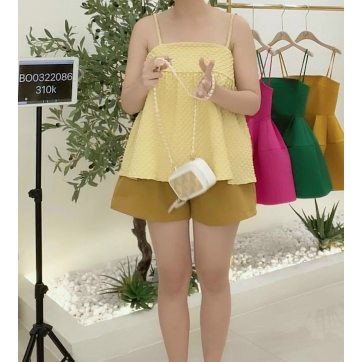 SET ÁO BBD 2 DÂY XỐP + QUẦN SHORT NHIỀU MÀU