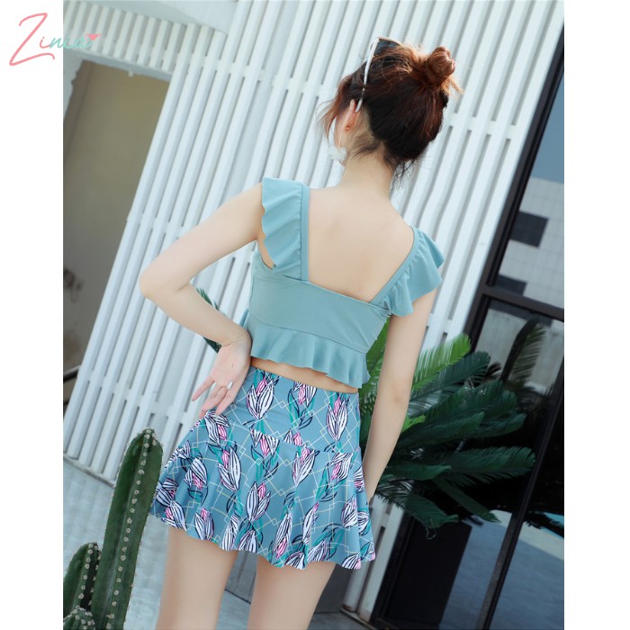 Đồ Bơi Bikini 2 Mảnh Đi Biển, Áo Croptop Có Đệm Ngực, Quần Váy Xòe Cực Xinh B119 ZINIA | BigBuy360 - bigbuy360.vn