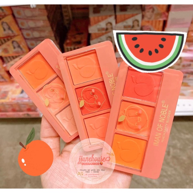 🍑 BẢNG PHẤN MÁ NOBLE PEACH 3 Ô