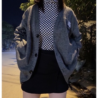 Áo Khoác Cardigan Nỉ Dài Tay Phong Cách Hàn Quốc