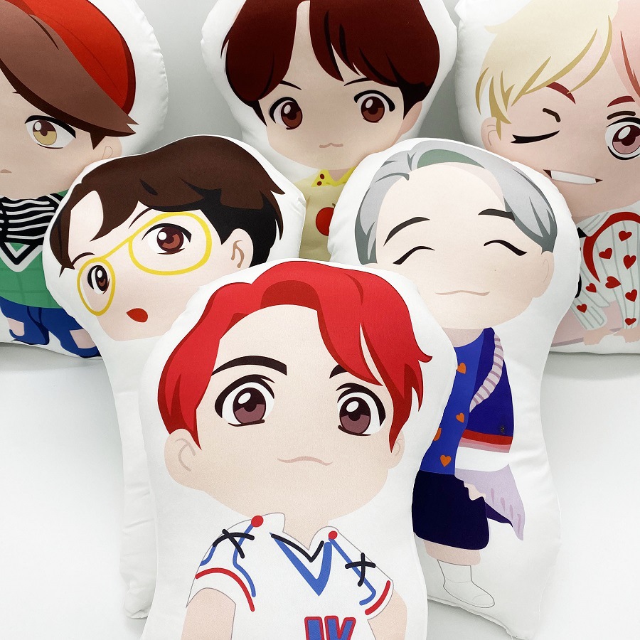 Gối Nhồi Bông Dễ Thương Hình Các Thành Viên Nhóm BTS