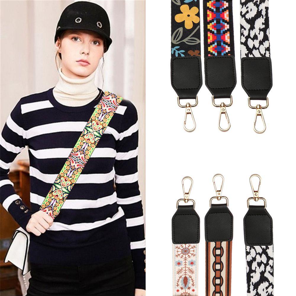 Dây Đeo Túi Xách Nylon Màu Cầu Vồng Họa Tiết Thổ Cẩm Thay Thế Thời Trang