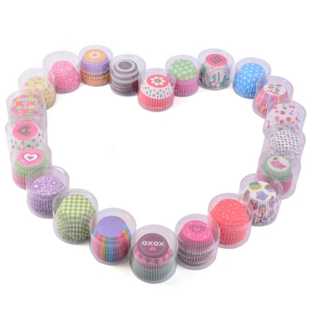 HL Set 100 Cốc Giấy Làm Bánh Cupcake Tiện Dụng