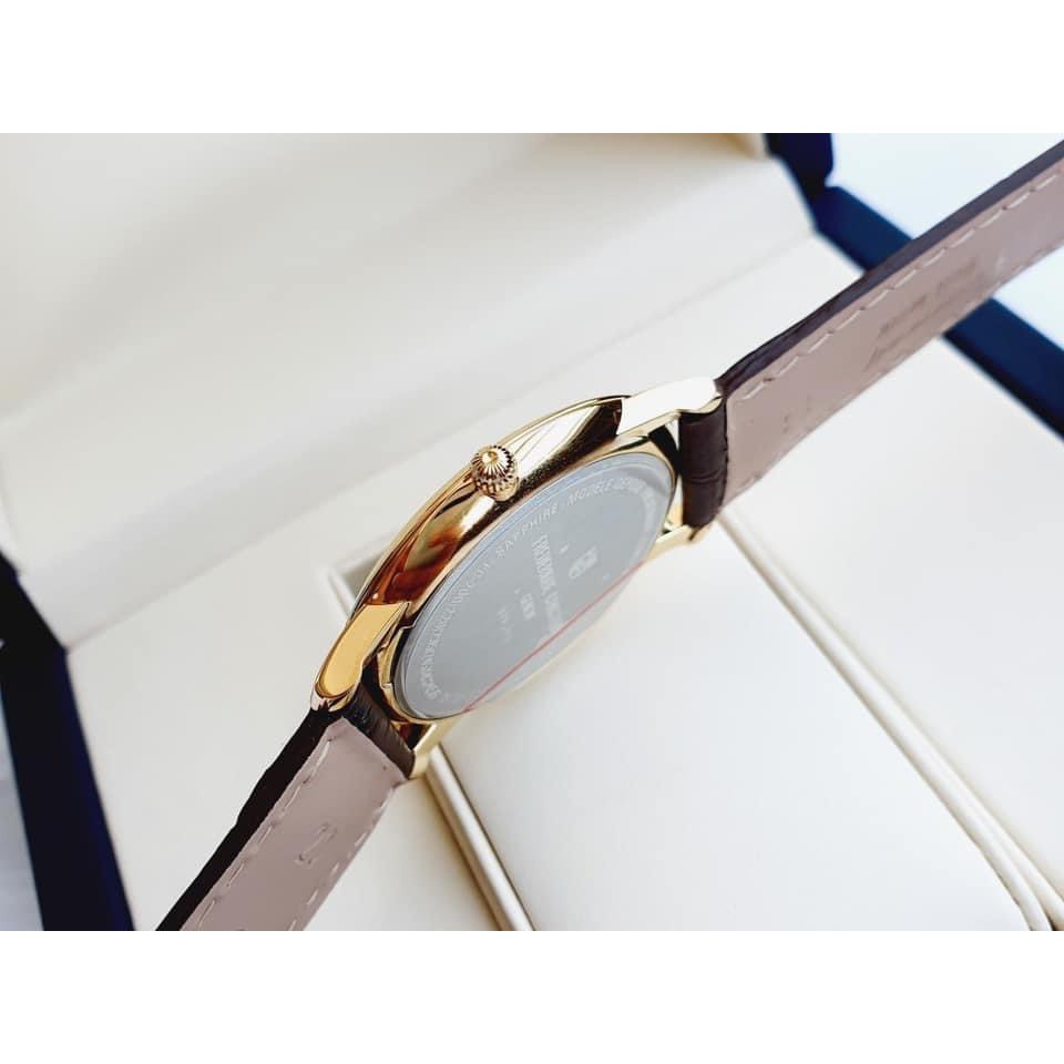 Đồng hồ Frederique Constant FC-245V4S5,máy pin, dây da, kính cứng mặt 40mm siêu mỏng